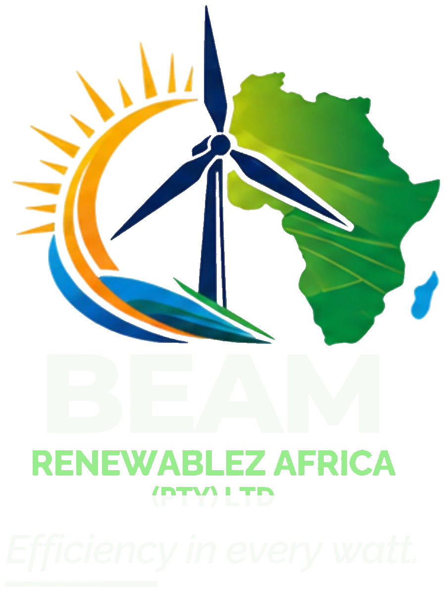 Beam Renewablez Africa logo in high-contrast white